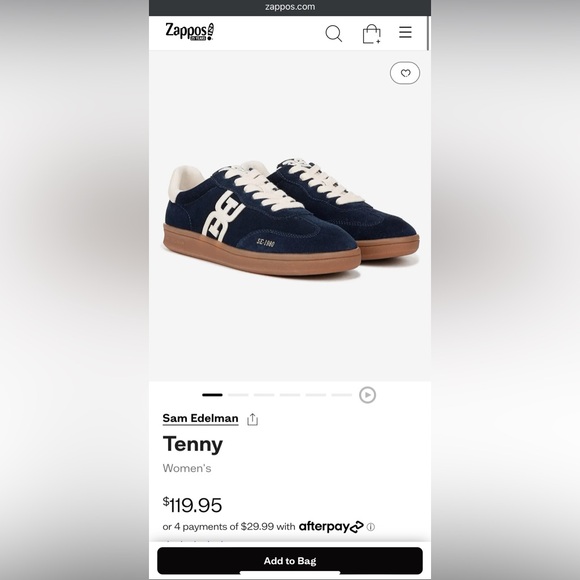 Sam Edelman Blue Suede Tenny - Picture 5 of 6